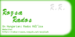 rozsa rados business card